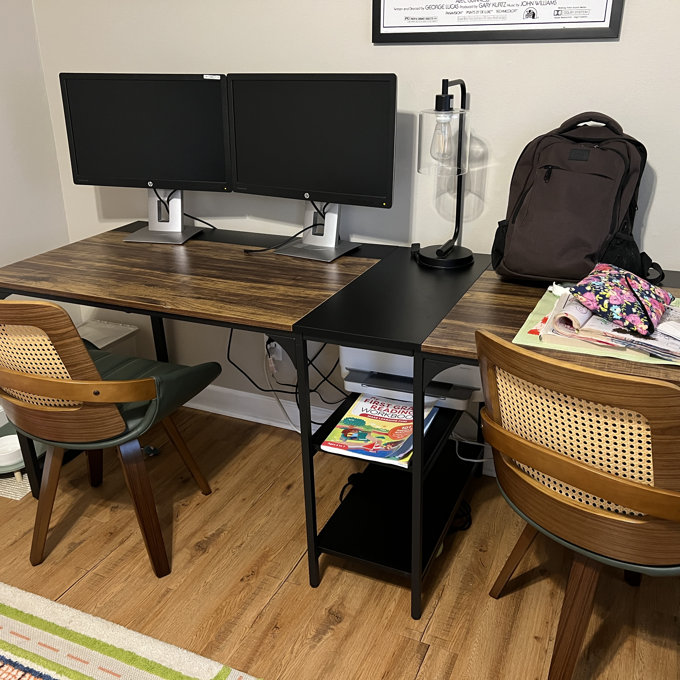 Trent Austin Design® Zina 90.55'' W Rectangle Double Computer Desk